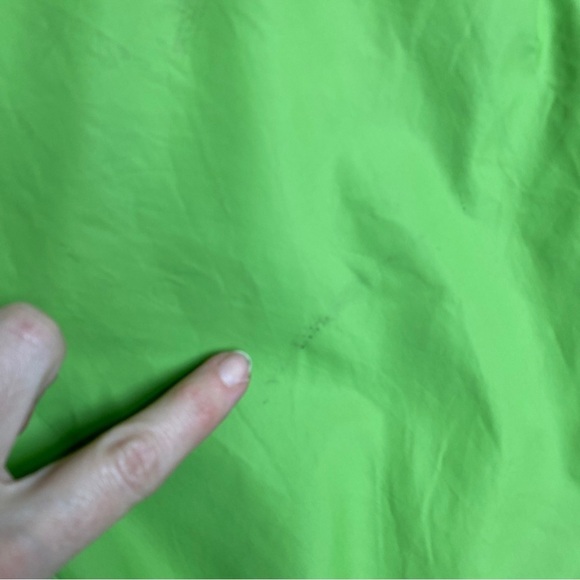 Vintage Asics Windbreaker Jacket Full Zipper Blue Green Vented 90s Large - Picture 5 of 8